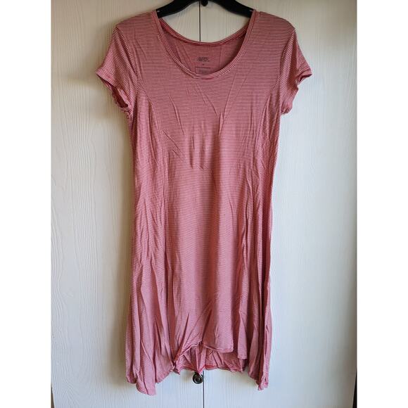 Gilligan & Omalley Women's Red Striped Short Sleeve Round Neck Nightgown Size M - Picture 1 of 4